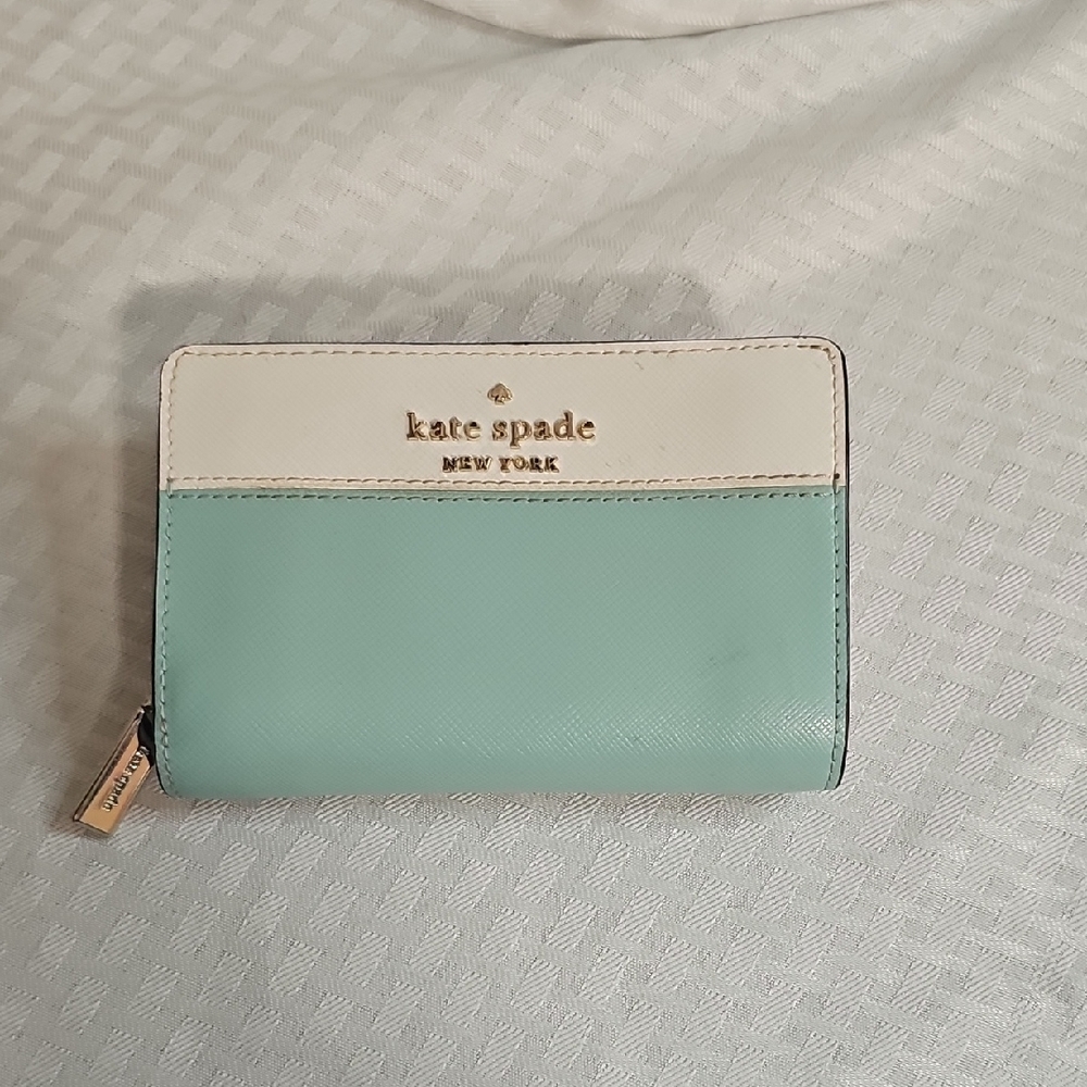 Kate Spade New York Wallet - Mint and Cream (Like New)
